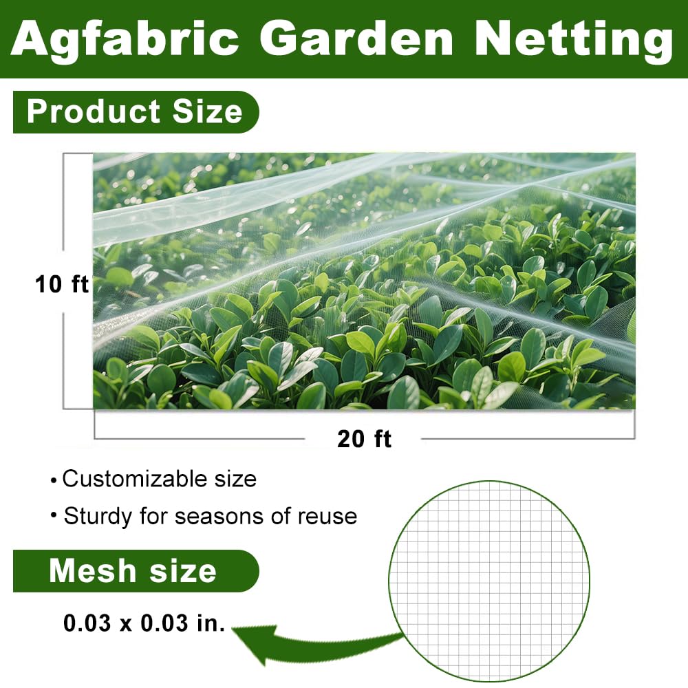 Agfabric ultra-fine mesh blocks insects while letting air reach plants.