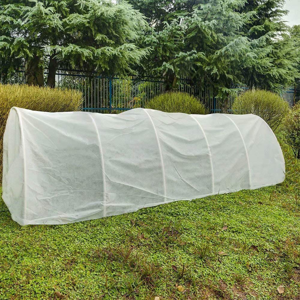 Agfabric hoop supports create breathing space under the row cover for thriving plants.