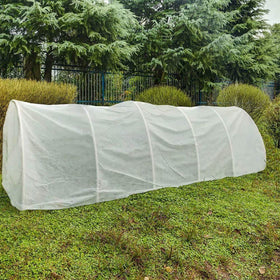 Agfabric hoop supports create breathing space under the row cover for thriving plants.