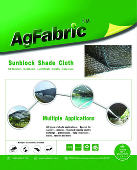Agfabric shade mesh allows water through for irrigation.