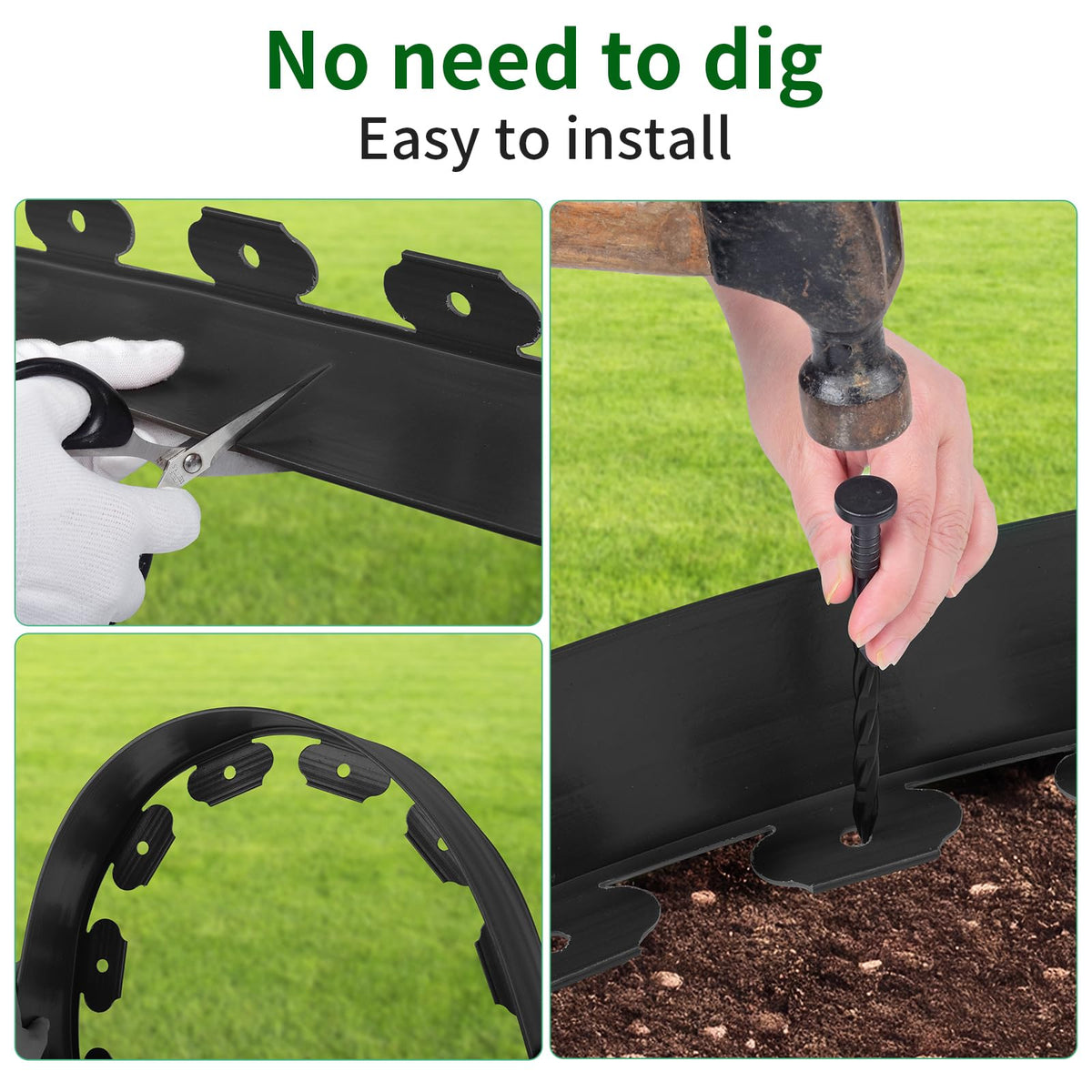 AggFencer versatile border uses for garden edges, lawns, and flower beds