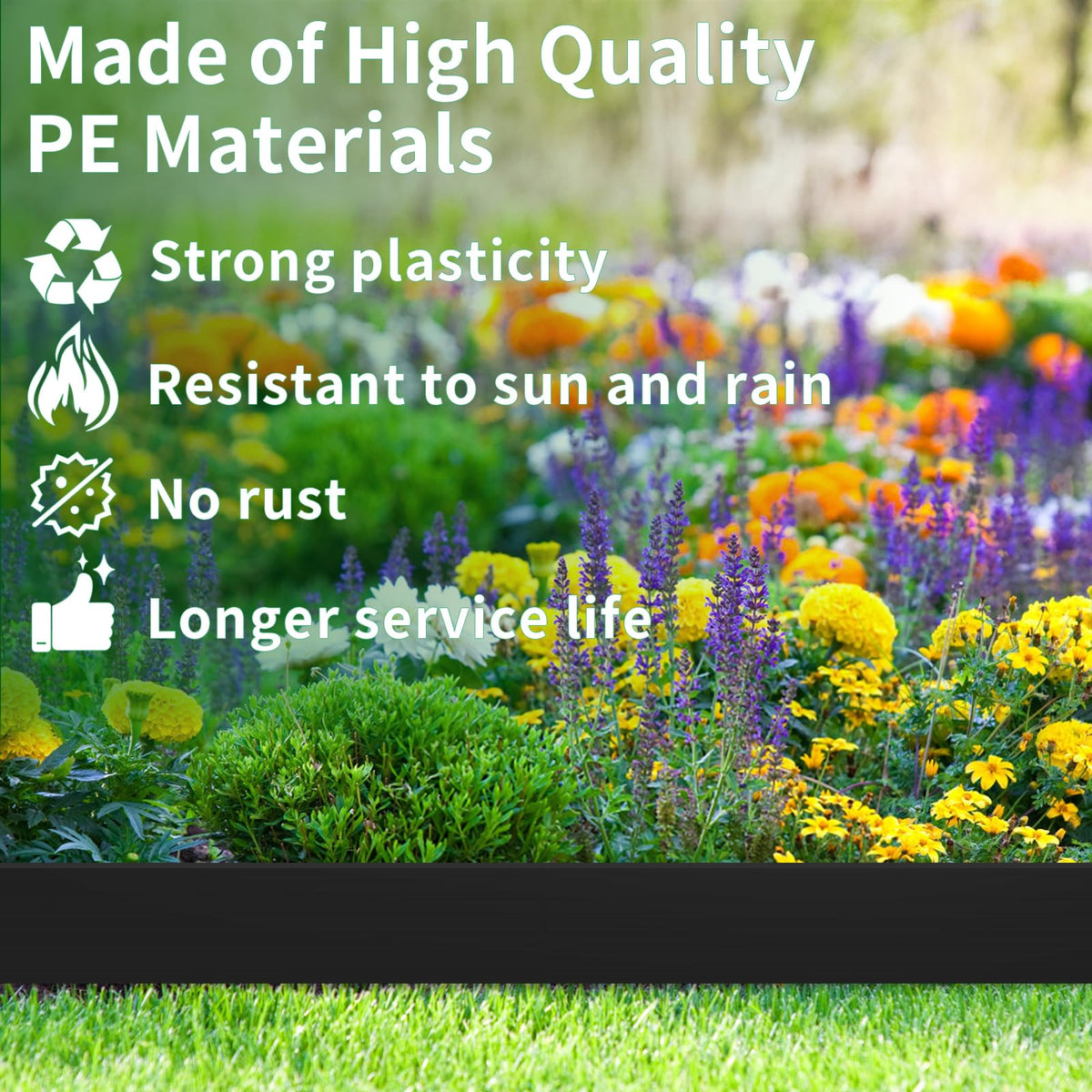 AggFencer lawn edge in action provides neat, defined lawn boundaries.