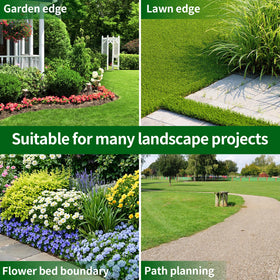 AggFencer paver edging border guides clean, curved pathways and stepping stones.
