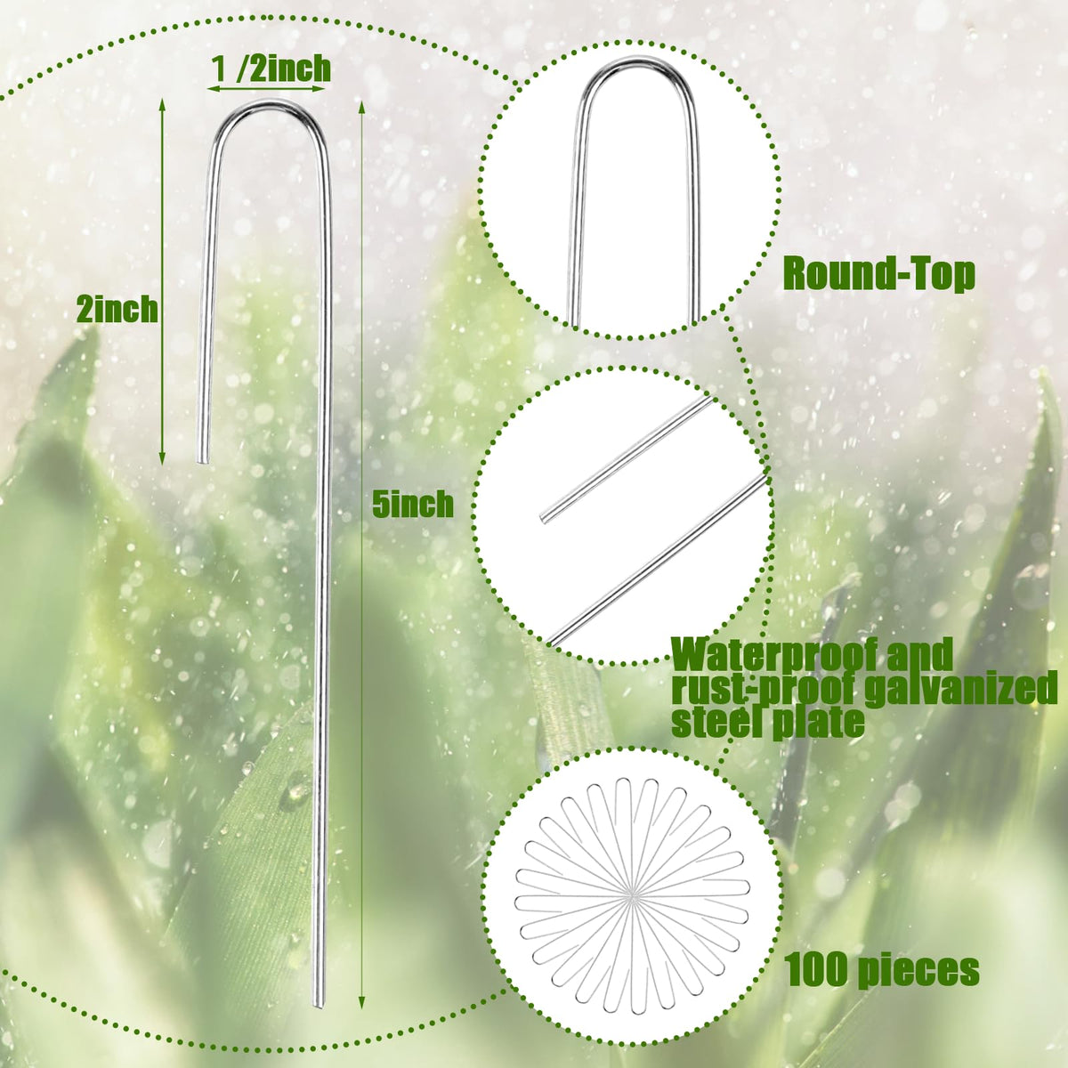 Agolctry J-stake with half-inch opening for drippers.