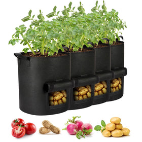 AGOLEAM 4-pack 10-gallon grow bags ideal for potatoes and vegetables.