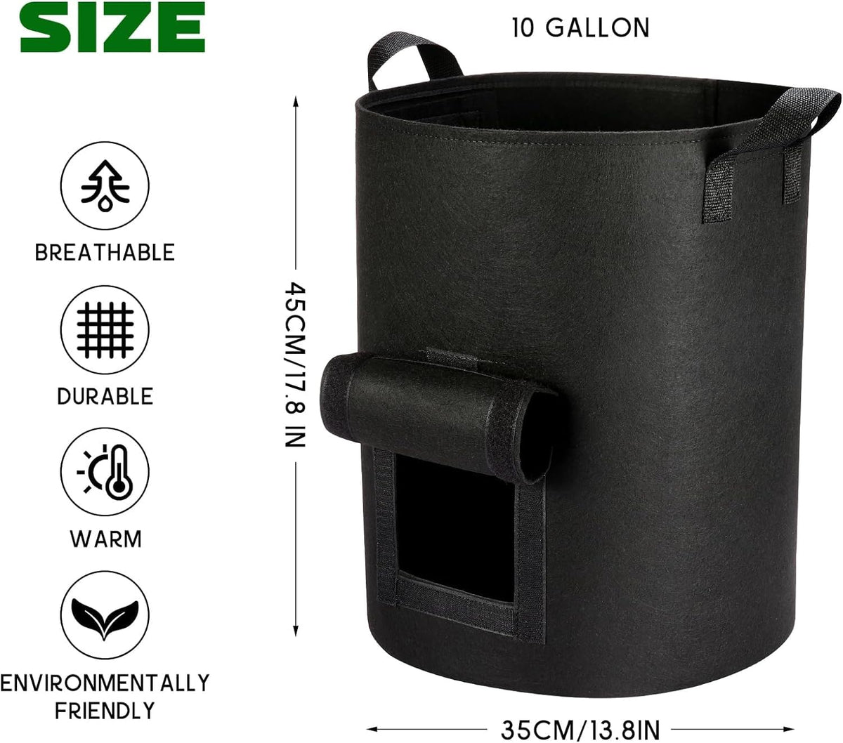 AGOLEAM heavy-duty nonwoven fabric with sturdy handles for easy transport.
