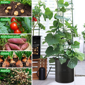Large-capacity AGOLEAM bags with durable handles for portable planting.