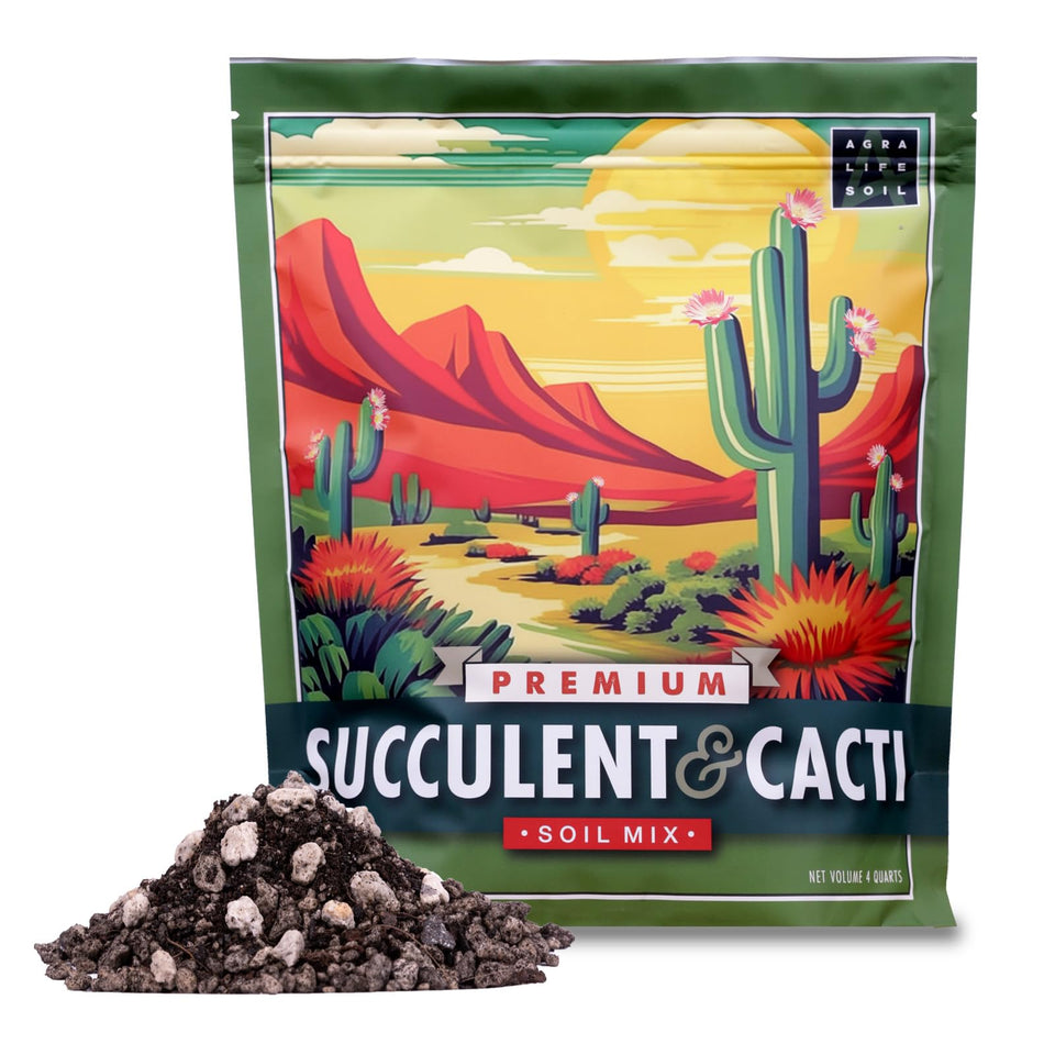 Agra Life premium succulent soil mix with pumice for drainage and healthy roots.