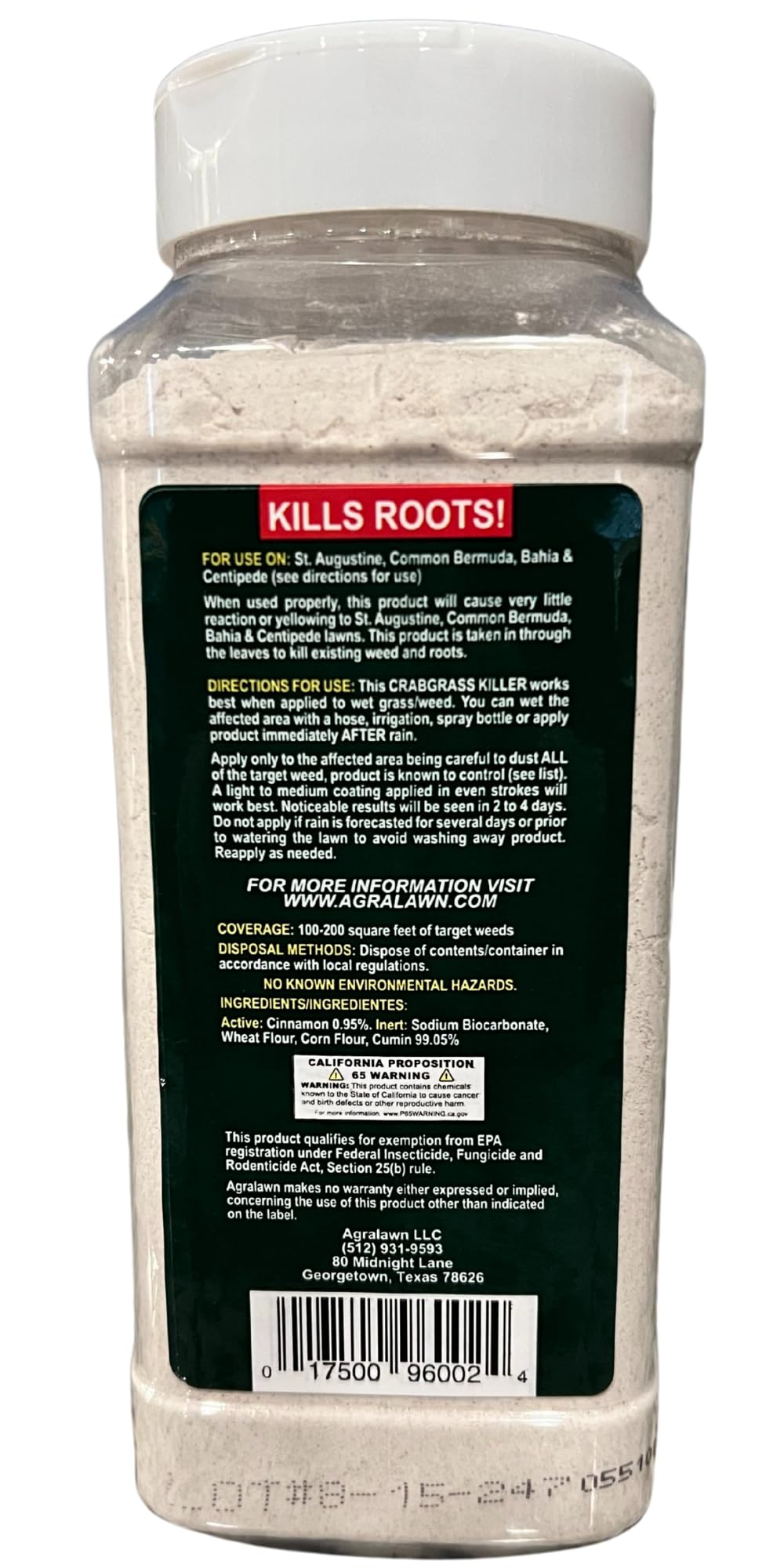 Agralawn Crabgrass Killer being applied on a lawn to manage crabgrass while preserving turf.