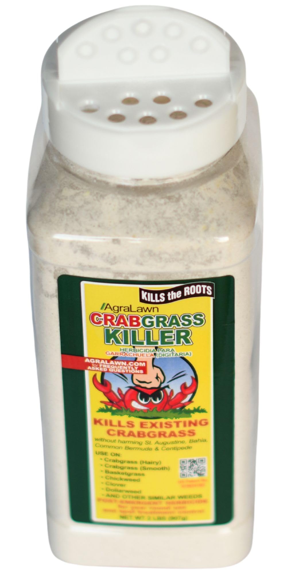Agralawn Crabgrass Killer on diverse grasses showcases compatibility with St. Augustine, Bermuda, Bahia, Centipede.