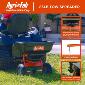 Agri-Fab 45-0530-131 deflector and grate improve spread pattern and flow.