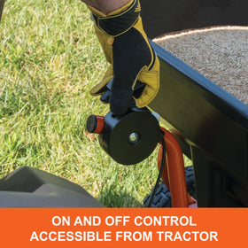 Agri-Fab 45-0530-131 tow hook enables quick tractor attachment.
