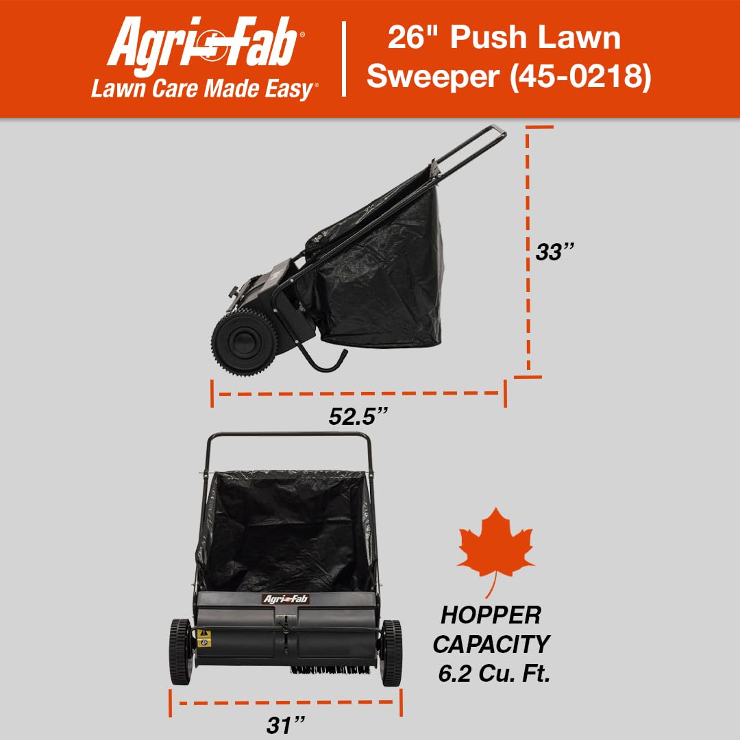 Agri-Fab collapsible bag design saves storage space between uses.