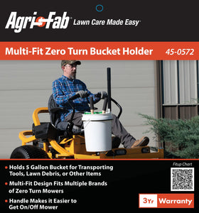 Easy-assembly Agri-Fab bucket bracket upgrade for mower