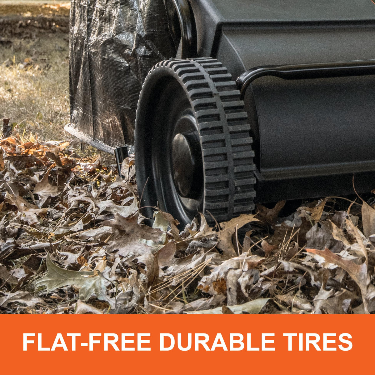 Agri-Fab hopper detaches for quick, tool-free dumping.