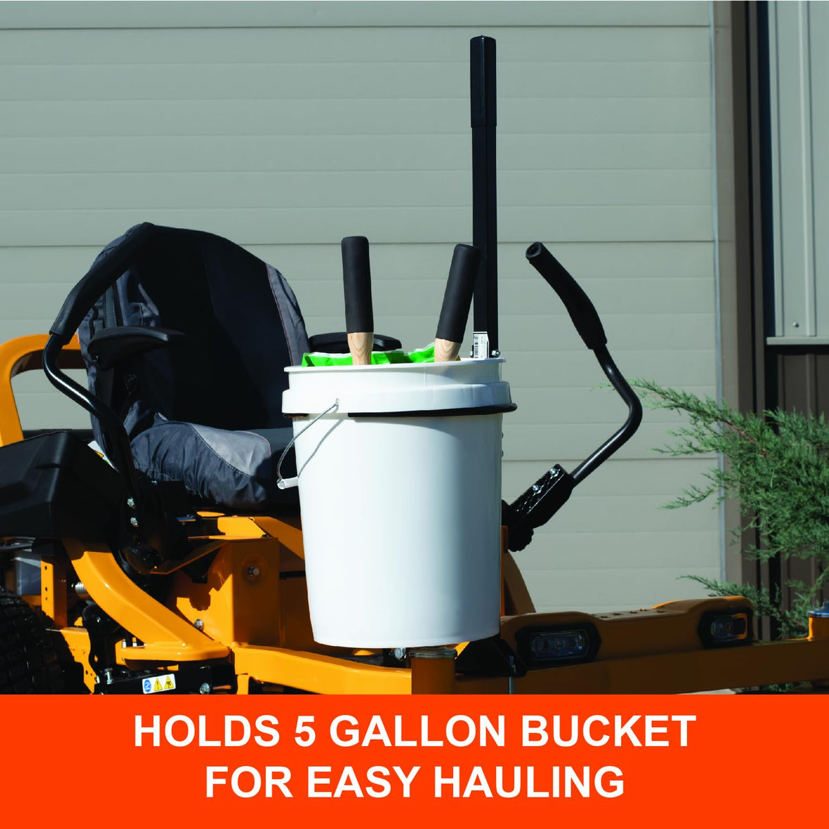 Powder-coated 1 inch tube bracket on mower withstands outdoor use