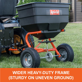 Agri-Fab 45-0547 spread width up to 12 ft for even coverage.
