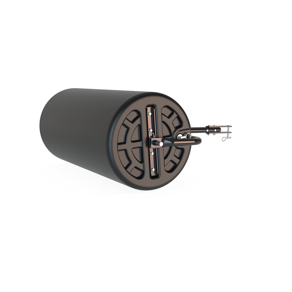 Agri-Fab 45-0606 poly roller drum for smoothing lawn surfaces.