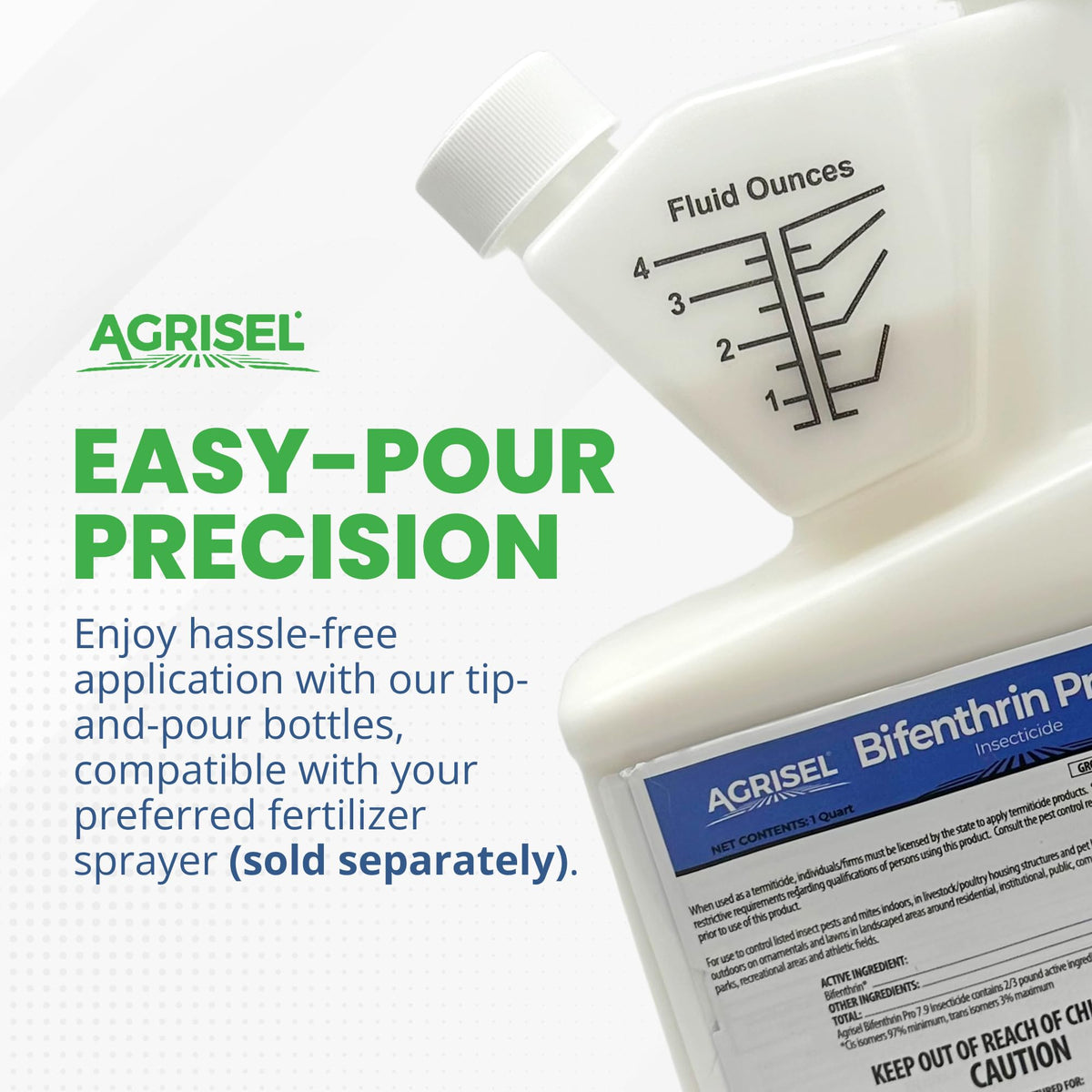 Close-up label of Agrisel Bifenthrin Pro 7.9 with usage directions.