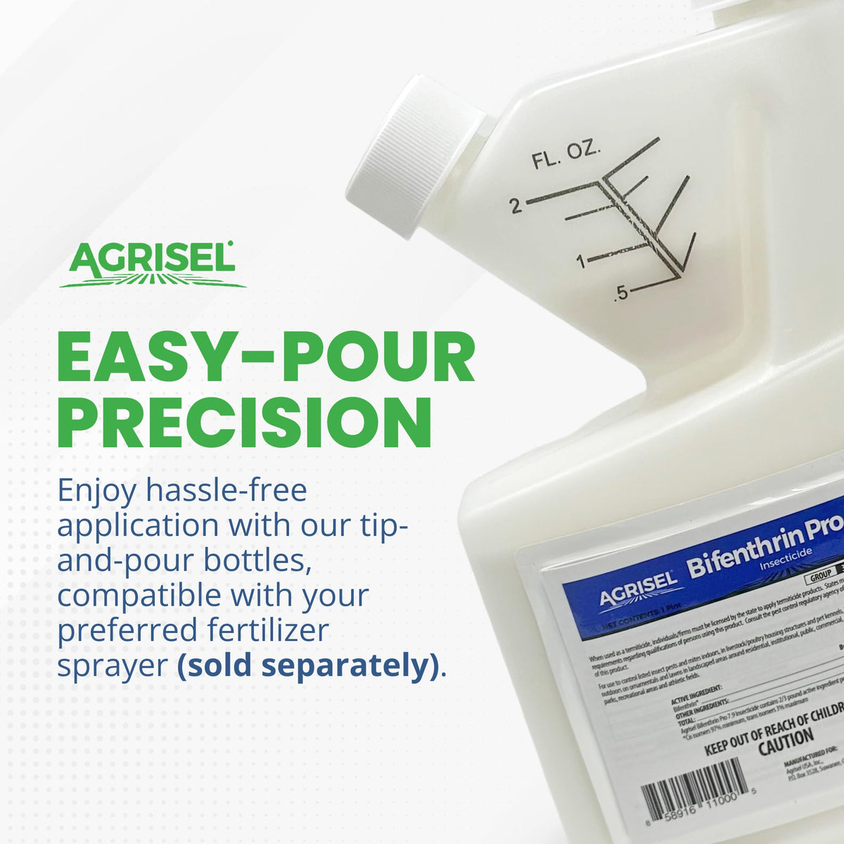 Agrisel Bifenthrin Pro 7.9 lawn application demonstrates broad pest control.