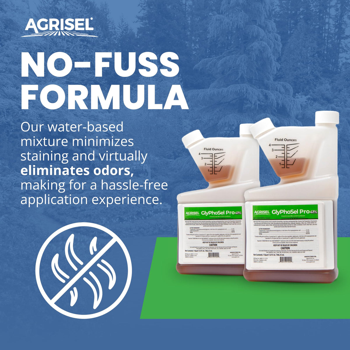 Agrisel GlyPhoSel Pro in garden demonstrates spot treatment.
