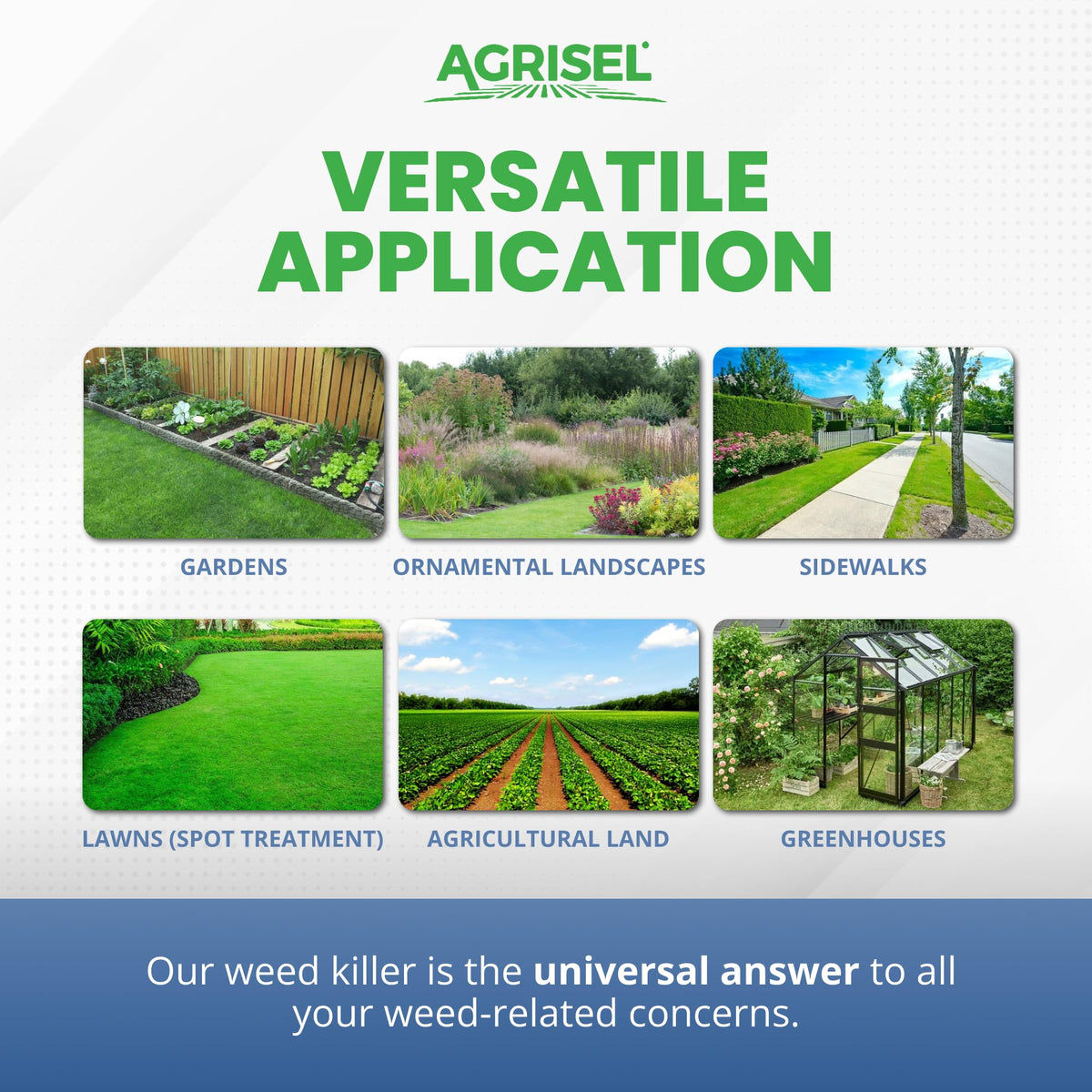 Agrisel GlyPhoSel Pro sprayer compatibility enables even coverage.