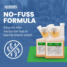 Agrisel mixing-friendly formula demonstrates easy preparation for lawn treatments