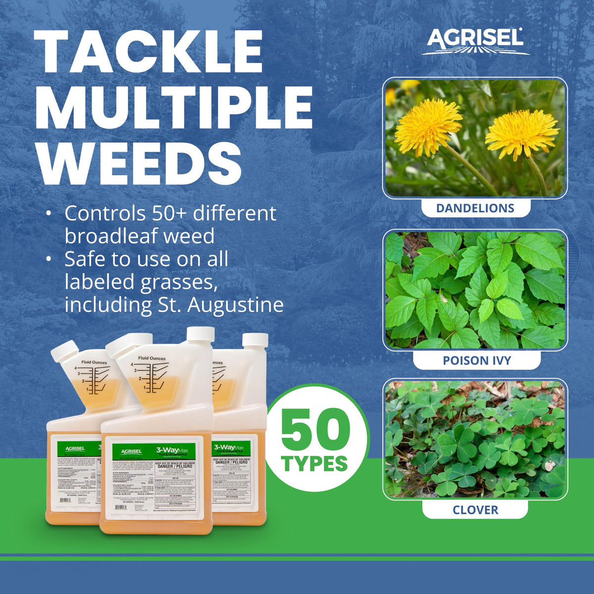 Agrisel protective gloves 3-pack for safe handling during lawn care