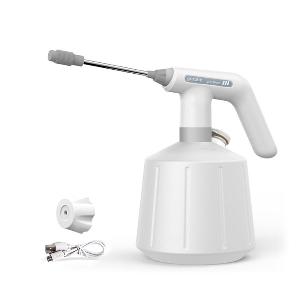 Agrizone Electric Mister with a large 2-liter tank for long garden sessions.