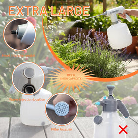 Agrizone Mister features a transparent water level window for easy monitoring.