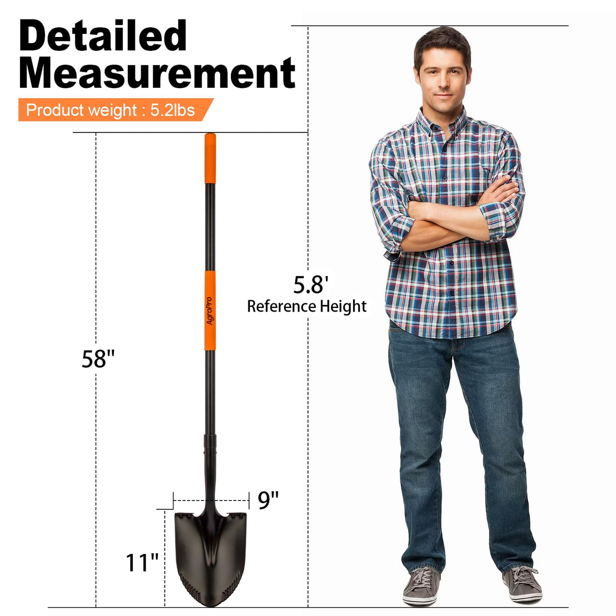 AgroPro shovel in garden and farmland work scenarios for versatile use