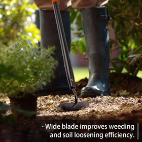 AgroPro hoe reinforced rivets ensure a strong, durable connection.