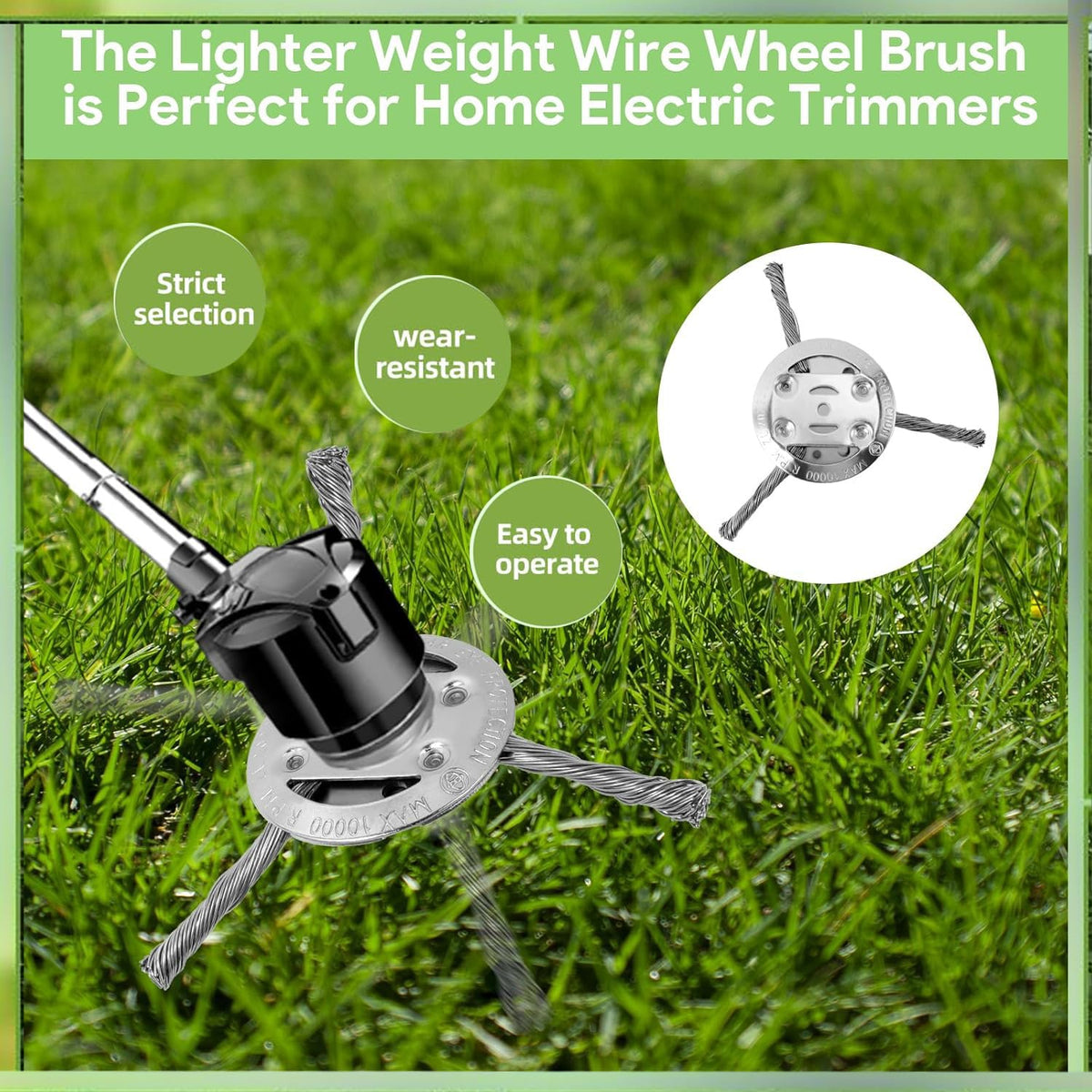 AGSWE industrial steel-wire head handles rough surfaces and tough weeds.