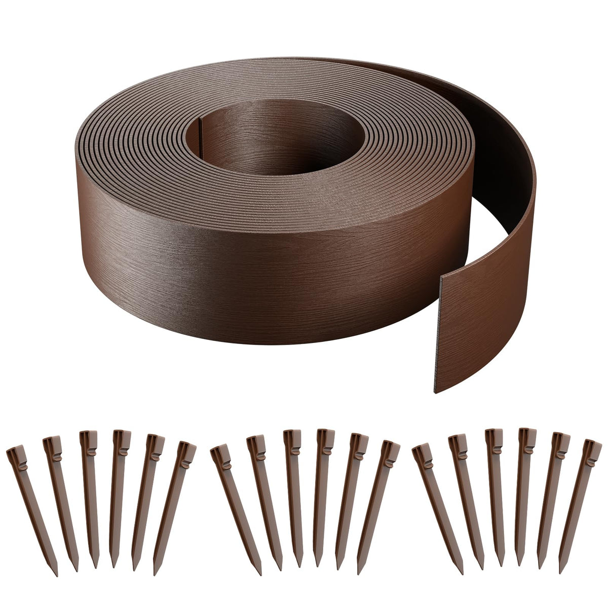 AGTEK 60ft plastic landscape edging roll for clean lawn borders