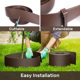 AGTEK edging kit installs quickly for neat yard borders