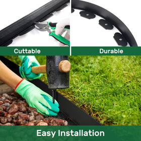 AGTEK no-dig edging enables quick garden border installation.