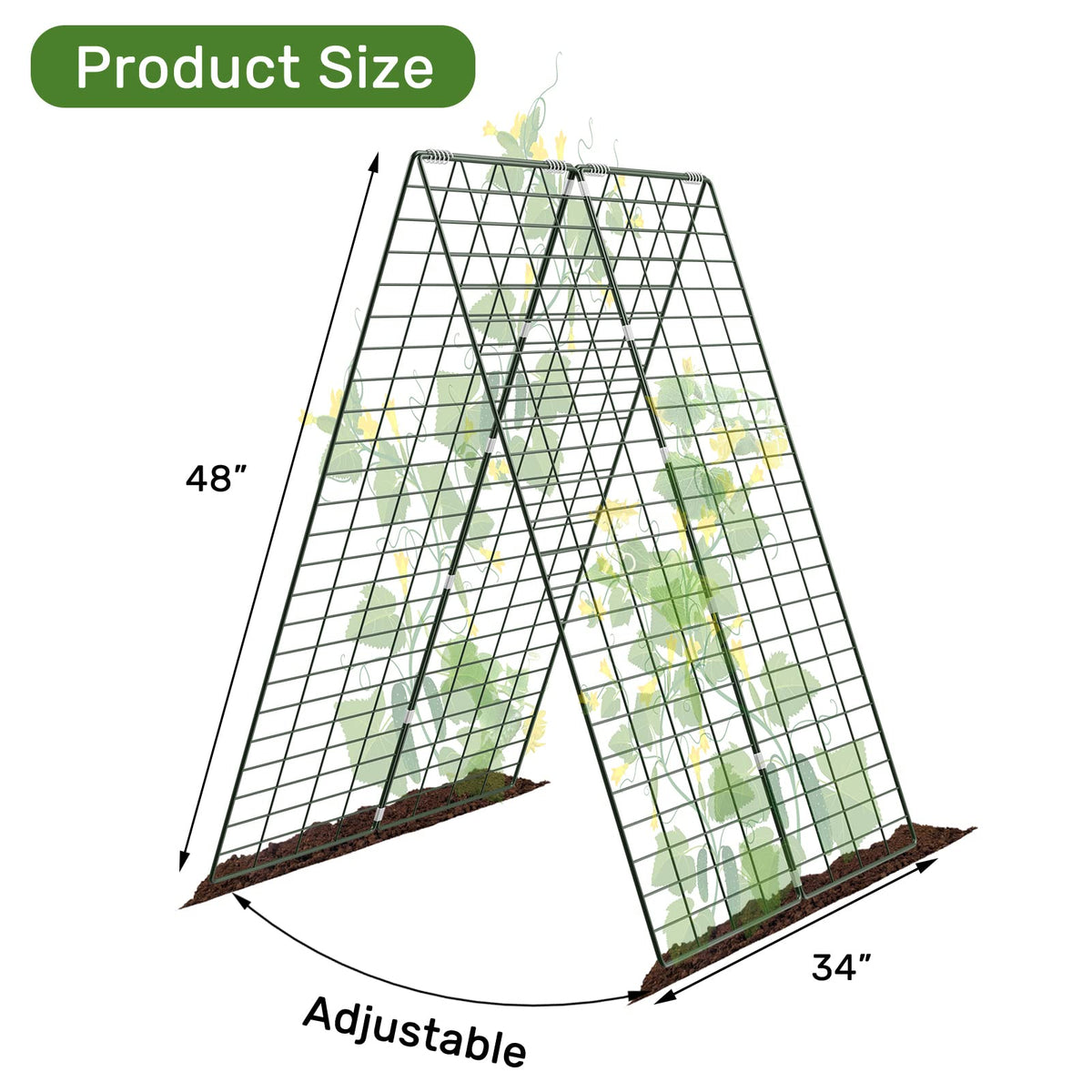 AGTEK steel frame with durable powder coating provides long-lasting garden structure