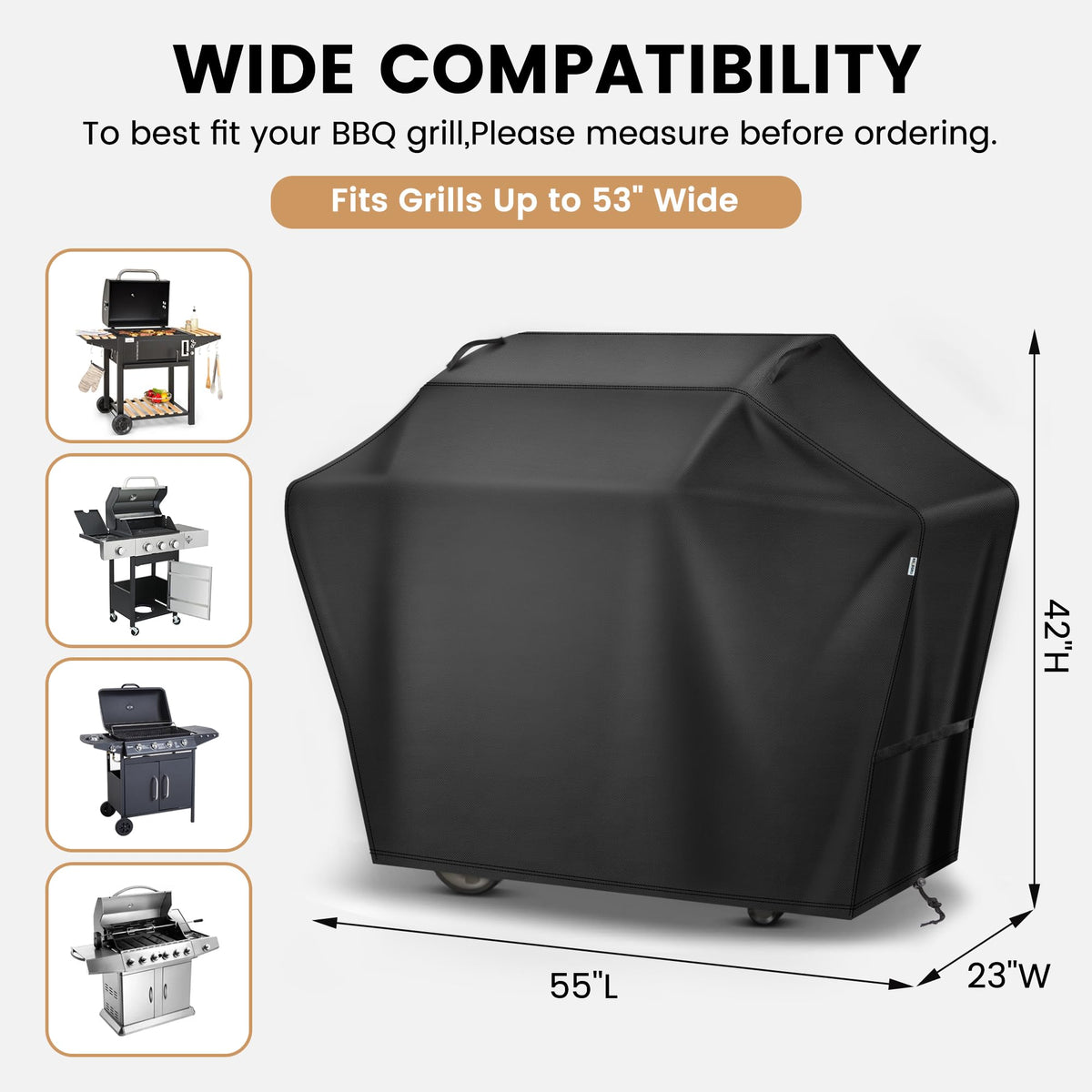 Aguegro waterproof fade-resistant 420D polyester shields against UV and moisture.