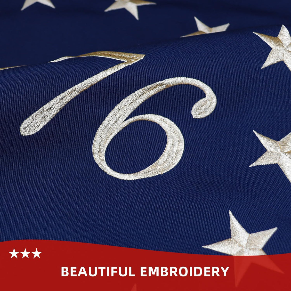 AGUIFLGS embroidered stars and stitched stripes for crisp visibility