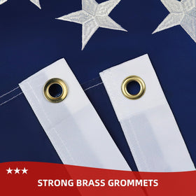 AGUIFLGS American flag embroidered stars detail highlighting durable star embroidery.
