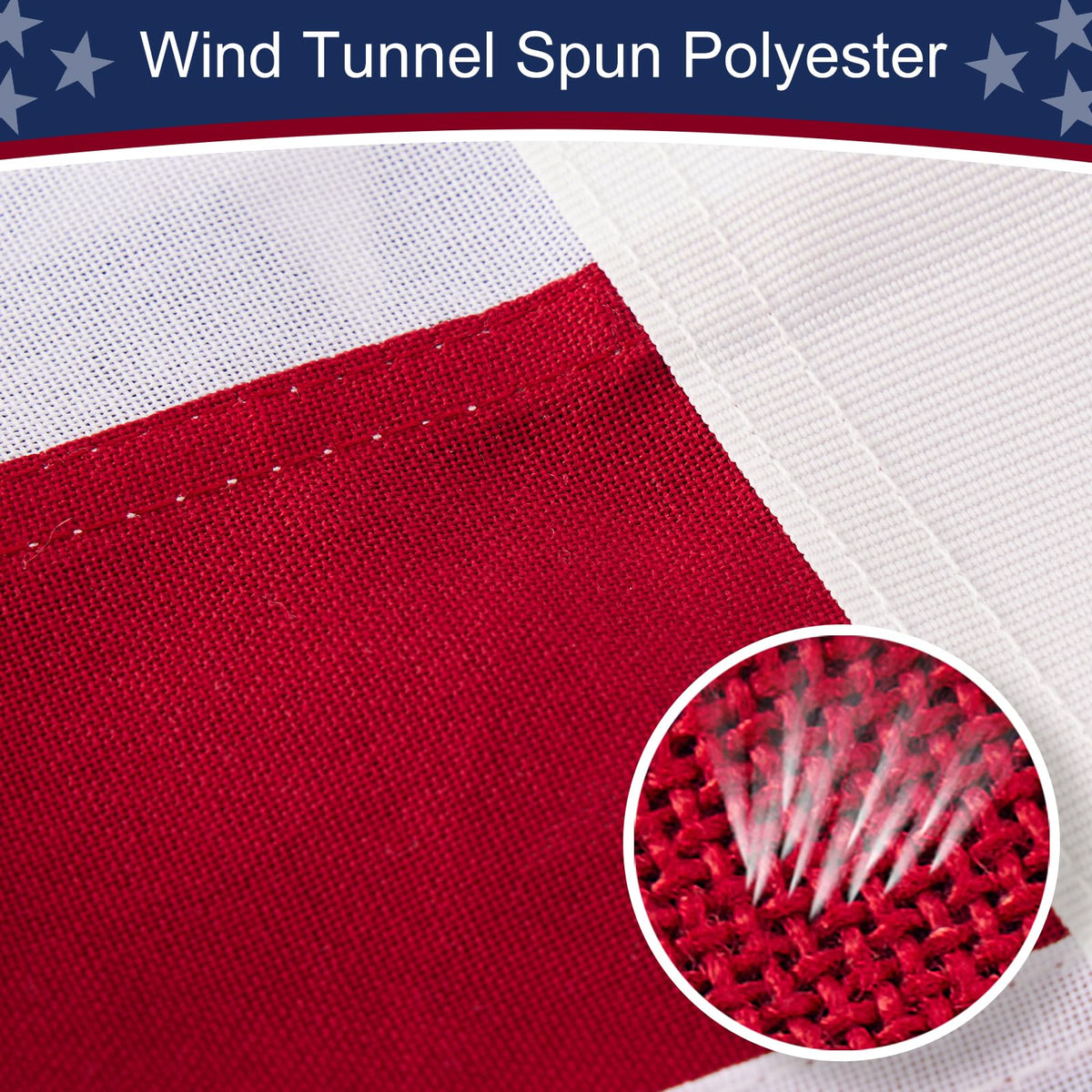 AGUIFLGS flag highlighting brass grommets and canvas header