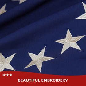 AGUIFLGS heavy-duty 240 GSM spun polyester flag for long-lasting color.