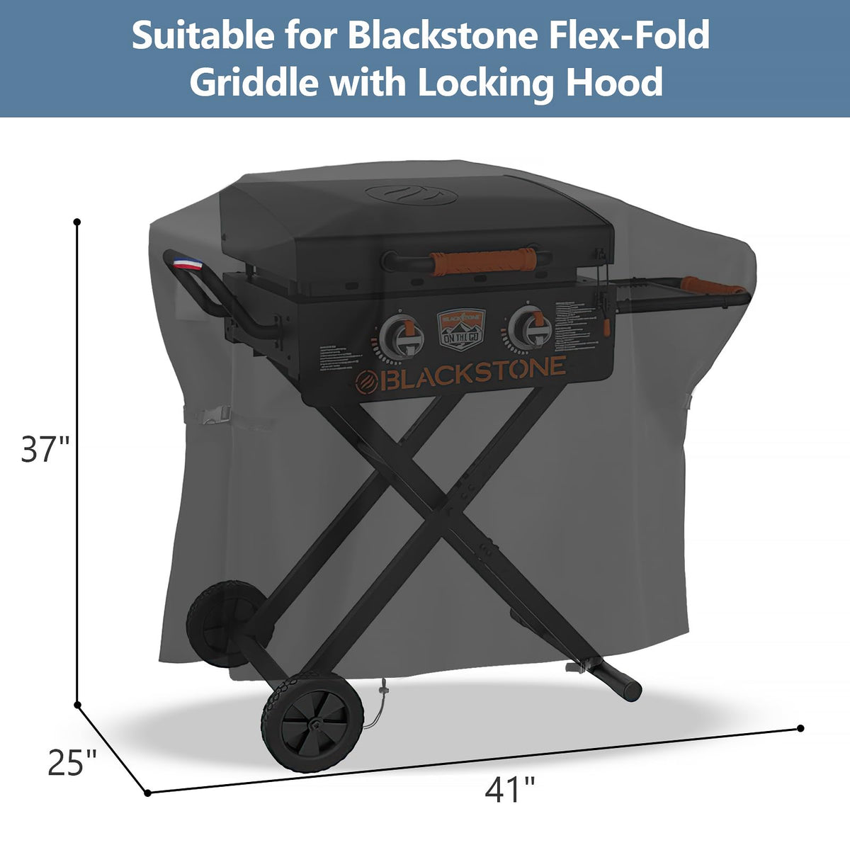 Agustone cover features locking hood for secure outdoor use on the Omnivore Flex-Fold