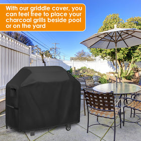 Agustone grill cover UV-resistant coating preserves finish for longer outdoor life.