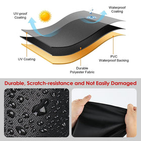 Waterproof Oxford polyester fabric shields against rain and dust effectively
