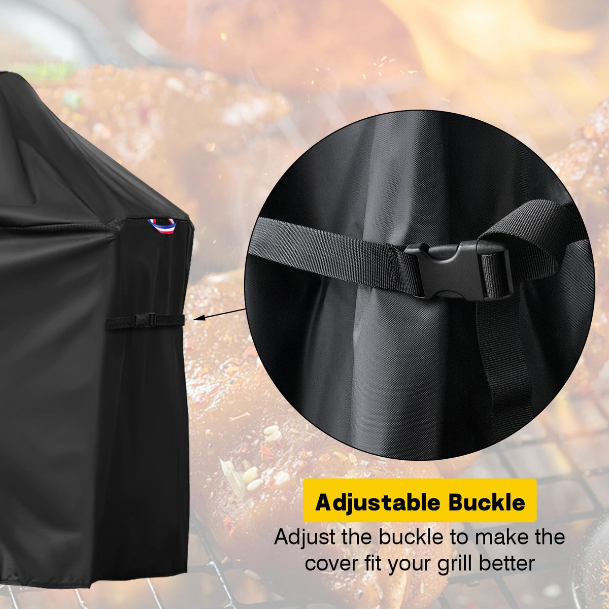 Agustone Weber Spirit cover center buckles secure snug fit