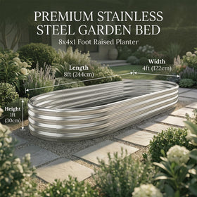 AHEONLAR large capacity bed measures 96x48x12 inches ready for vegetables.