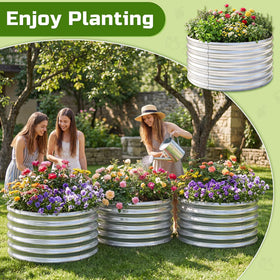 AHEONLAR round planter fits neatly in yards and patios