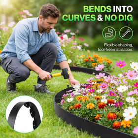 AHEONLAR spiral stakes secure edging, ensuring a durable, long lasting border.