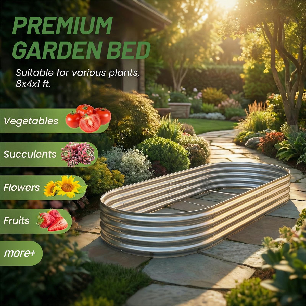 AHEONLAR sturdy central bars emphasize bed stability for long-term planting.